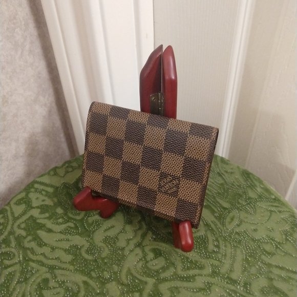 Louis Vuitton Card Case Organizer Wallet Damier Ebene - Picture 1 of 14
